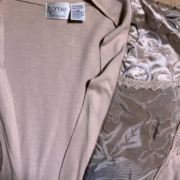 Vintage Bonnie and Bill By‎ Holly Women's Sz Med Tan Cardigan (G) - Picture 4 of 8